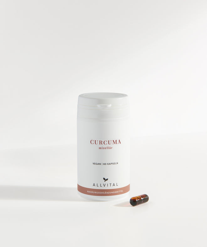 Allvital Curcuma mizellär. Curcuma-Flüssigextrakt mit hoher Bioverfügbarkeit. Curcumin hat antioxidative und immunstärkende Eigenschaften.  Allvital Curcuma mizellär. Curcuma-Flüssigextrakt mit hoher Bioverfügbarkeit. Curcumin hat antioxidative und immunstärkende Eigenschaften.