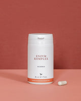 Enzym Komplex von Allvital enthält die wichtigen Verdauungsenzyme Amylase, Protease, Lactase, Lipase und Cellulase sowie sekundäre Pflanzenstoffe und Bitterstoffe