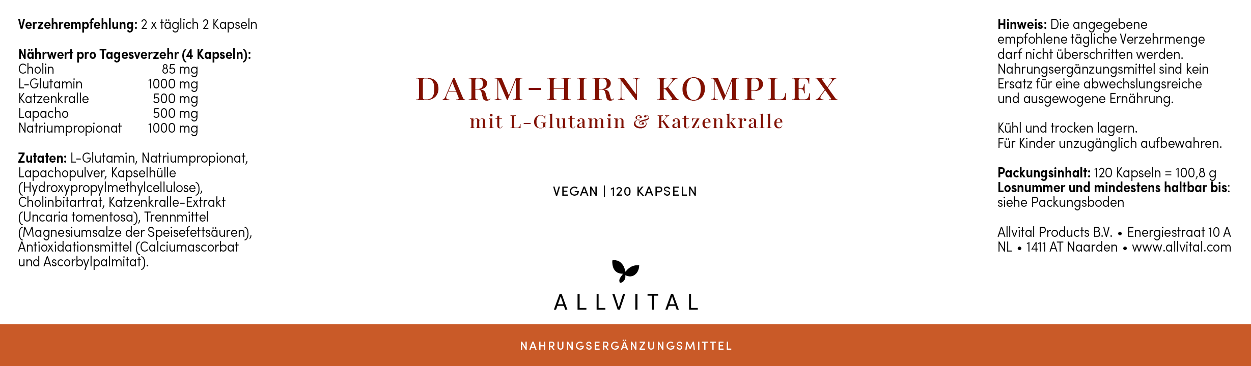 darm aufbewahren Allvital Darm-Hirn Komplex