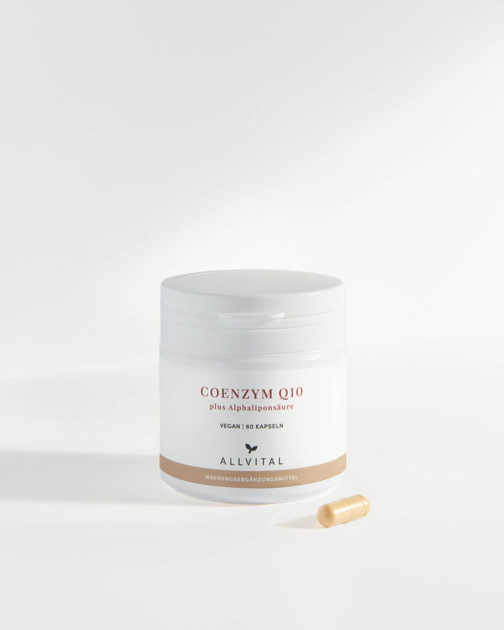 Allvital Coenzym Q10 enthält Alphaliponsäure, Resveratrol, Weinbeerenkernextrakt und Curcumin. Fördert den zellulären Energiestoffwechsel.