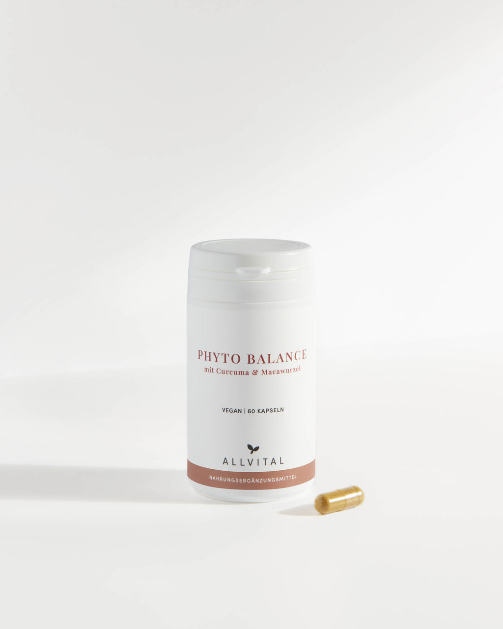 Allvital Phyto Balance mit Kurkuma und Macawurzel. Curcumin hat antioxidative und immunstärkenden Eigenschaften. Maca wirkt hormonausgleichend.